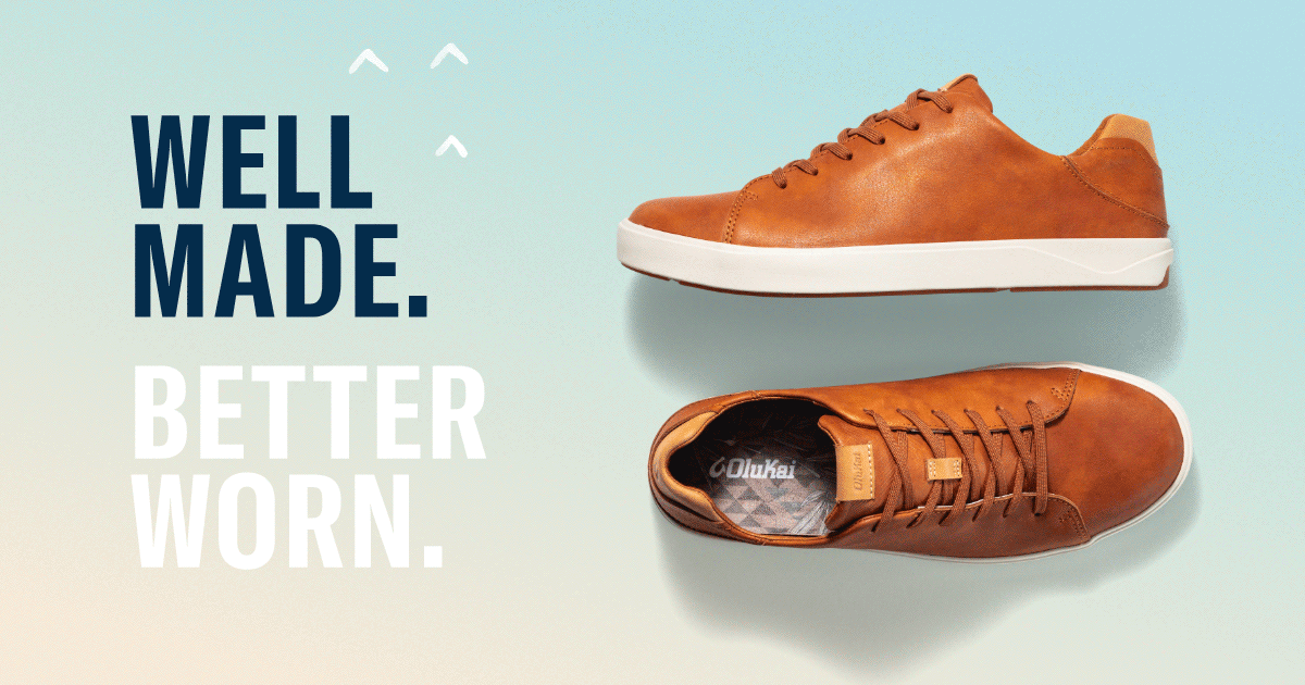 Lae‘ahi Lī ‘Ili Men's Leather Sneakers Fox OluKai OluKai Australia