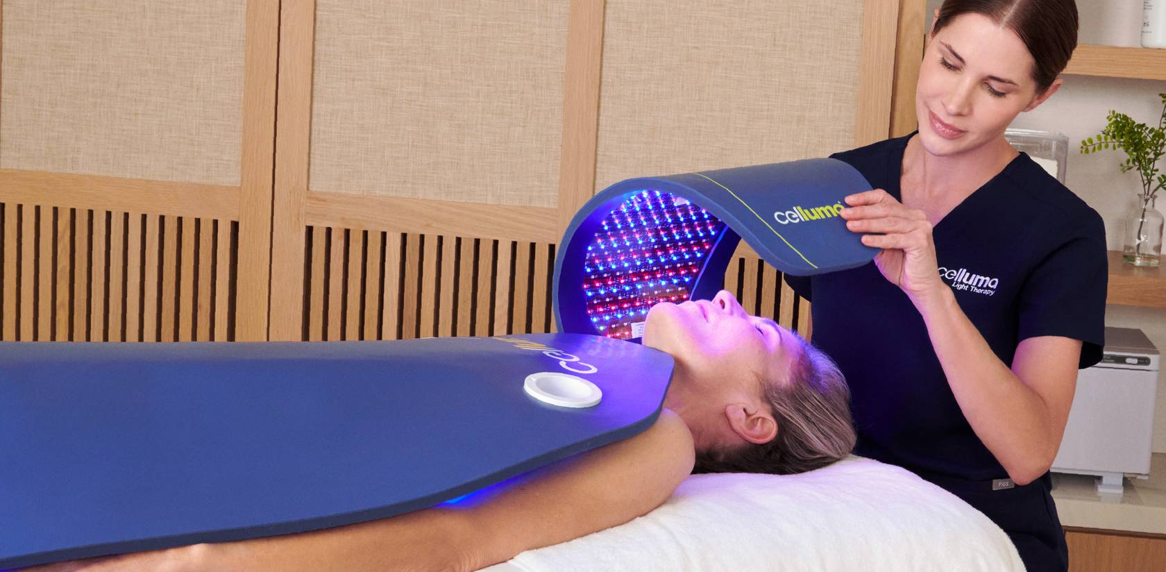 At-home LED light therapy device