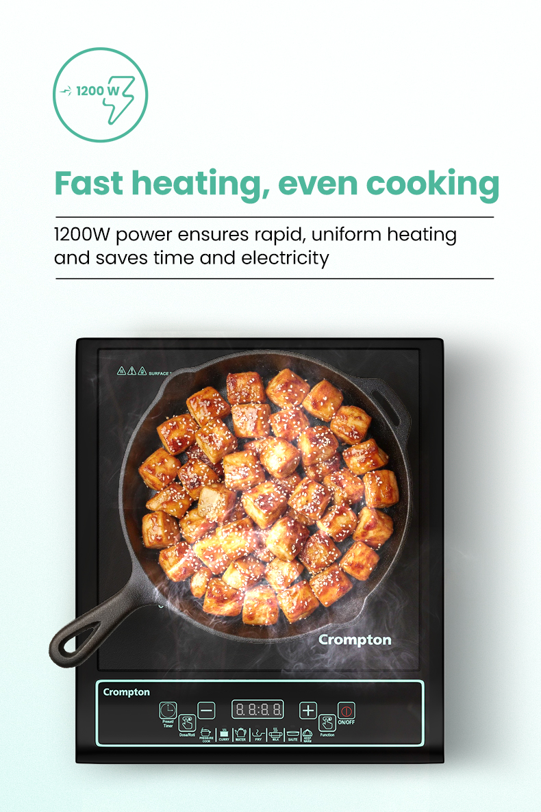 Fast heating, Even Cooking