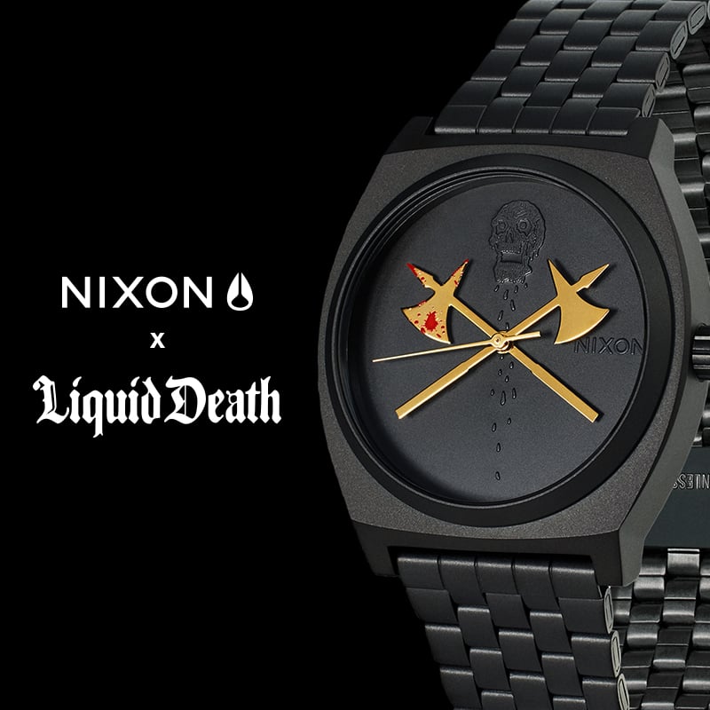 Liquid Death Death Clock III | All Black / Gold | Stainless Steel ...