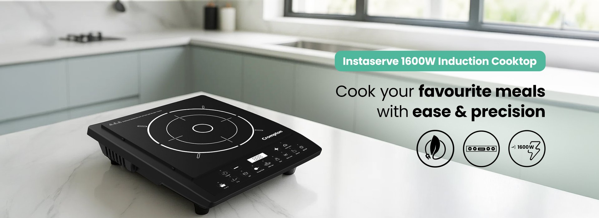 Instaserve 1600W Induction Cooktop