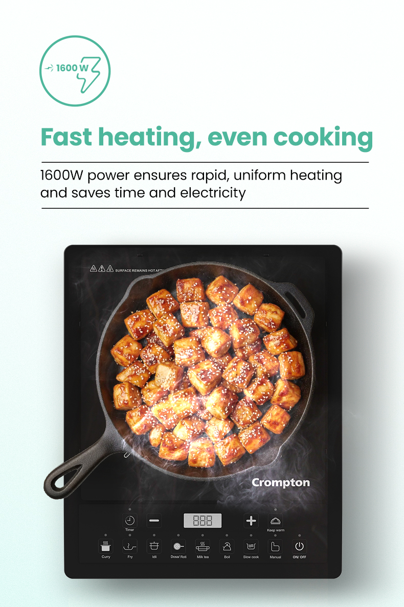 Fast heating, Even Cooking