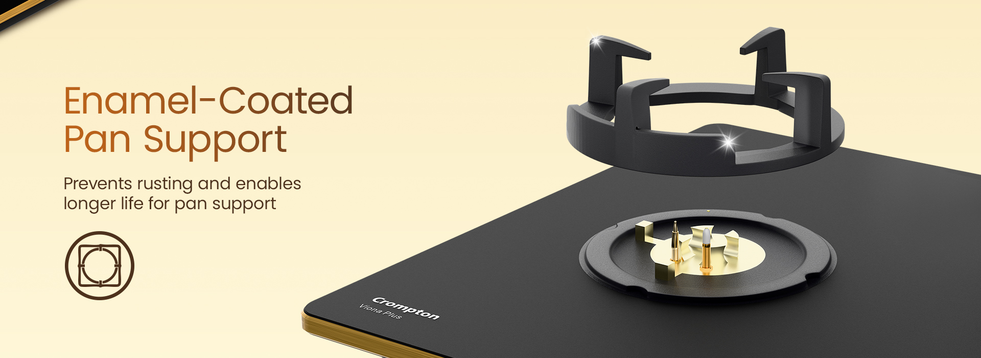 Enamel-Coated Pan Support