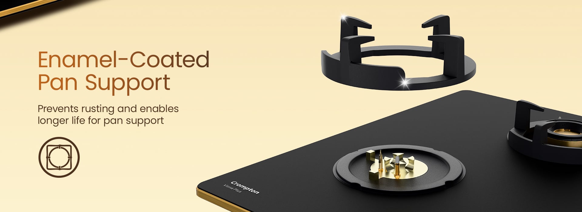 Enamel-Coated Pan Support