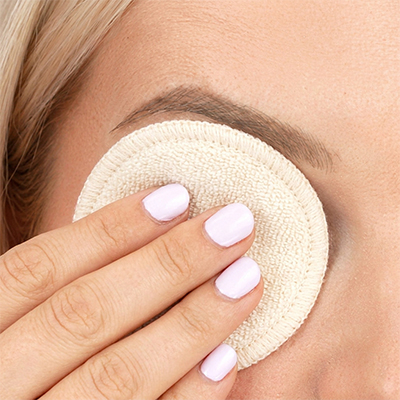 For quickest removal, use an oil cleanser or micellar water & a cleansing pad
