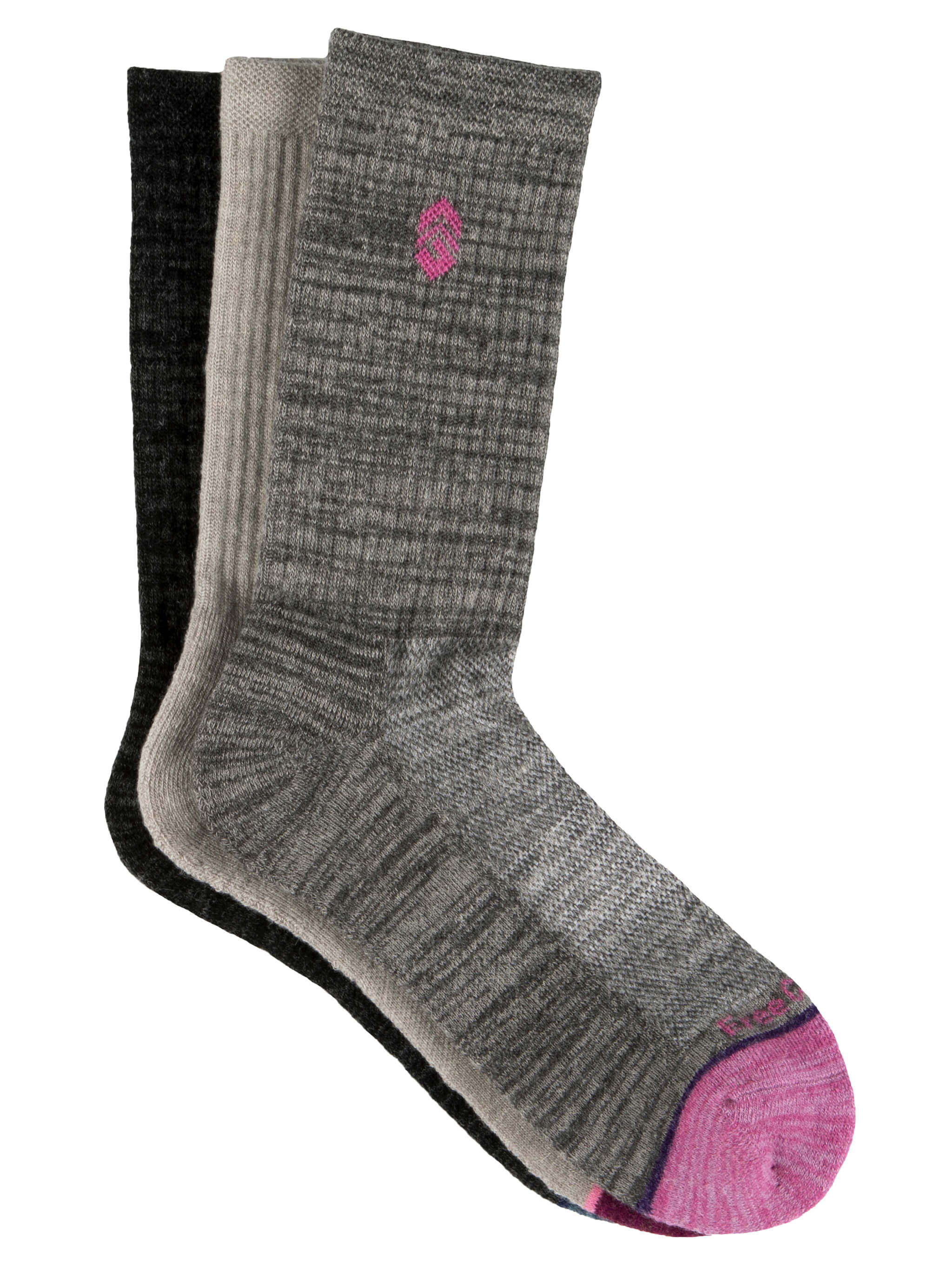 Women's Wool-Blend Basic Toe Pop Crew Socks