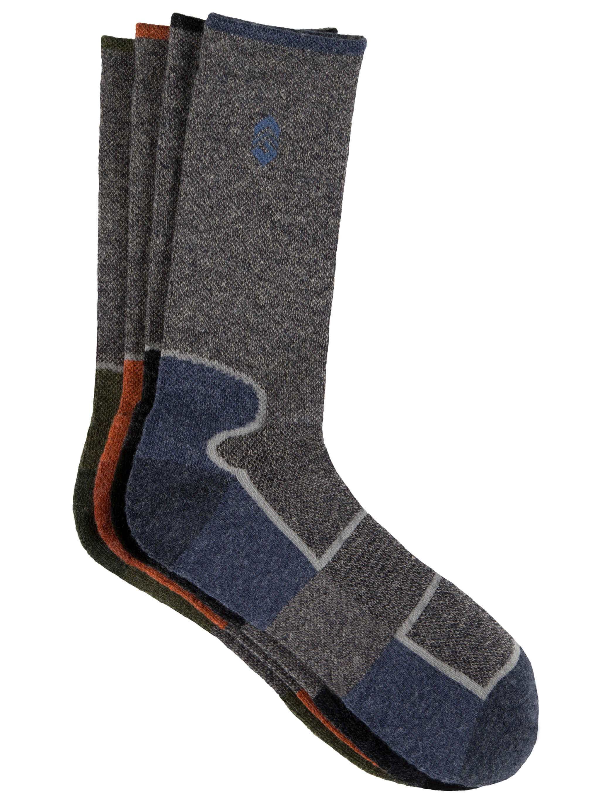 Men's Wool-Blend Colorblock Crew Socks