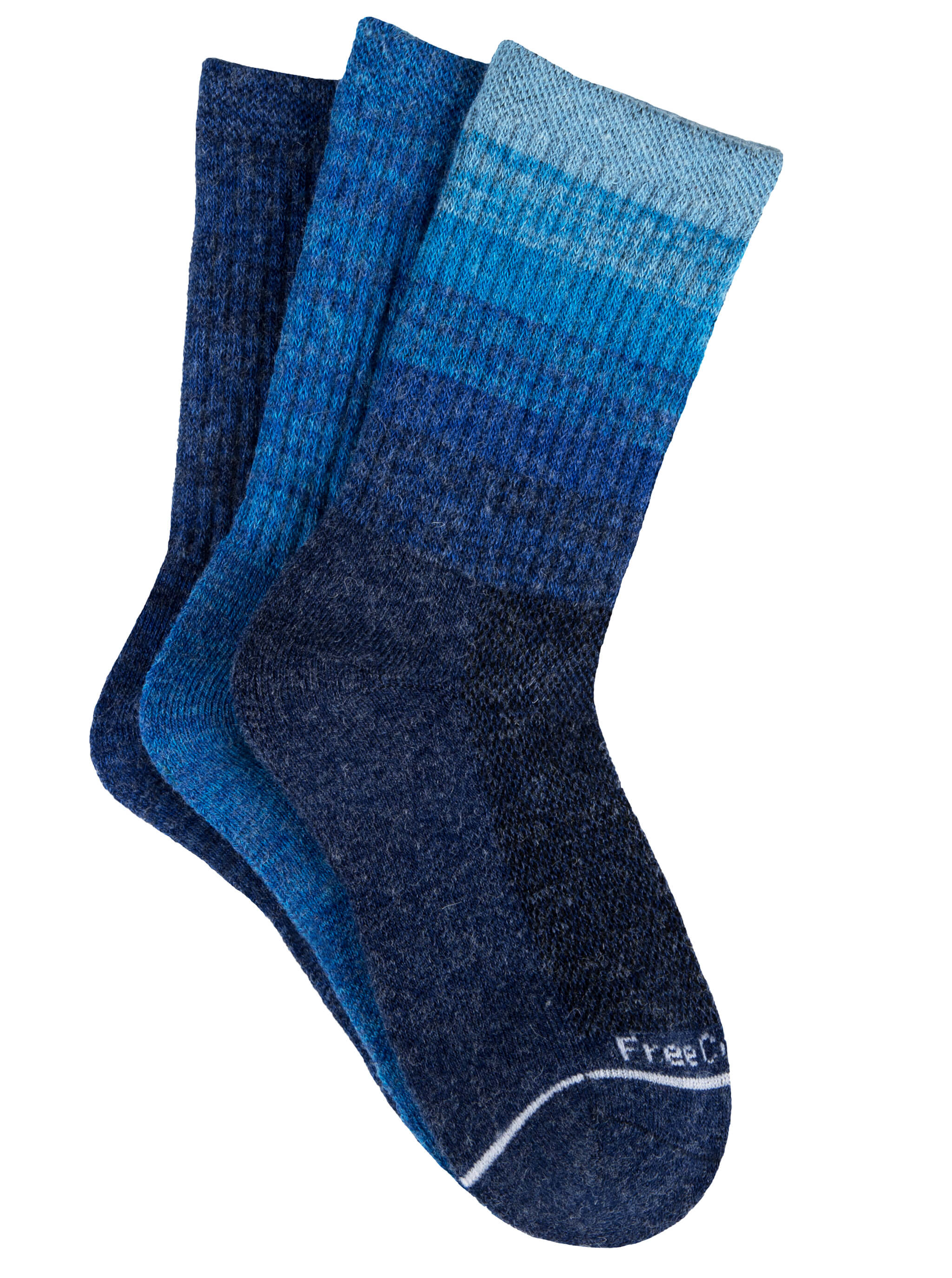 Girls' Wool-Blend Colorblock Ombre Crew Socks