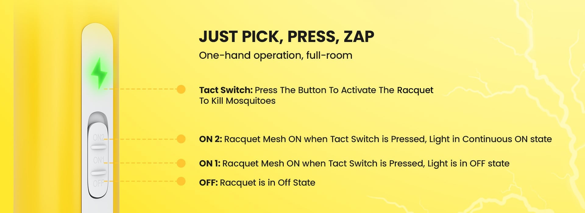 Just Pick, Press, Zap