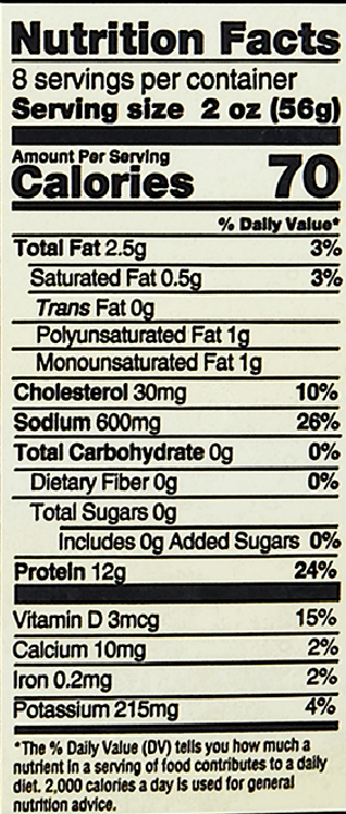 Acme Smoked Fish smoked salmon nutrition