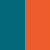 Contrast Open Neck Cotton Polo - Teal/Bright Orange