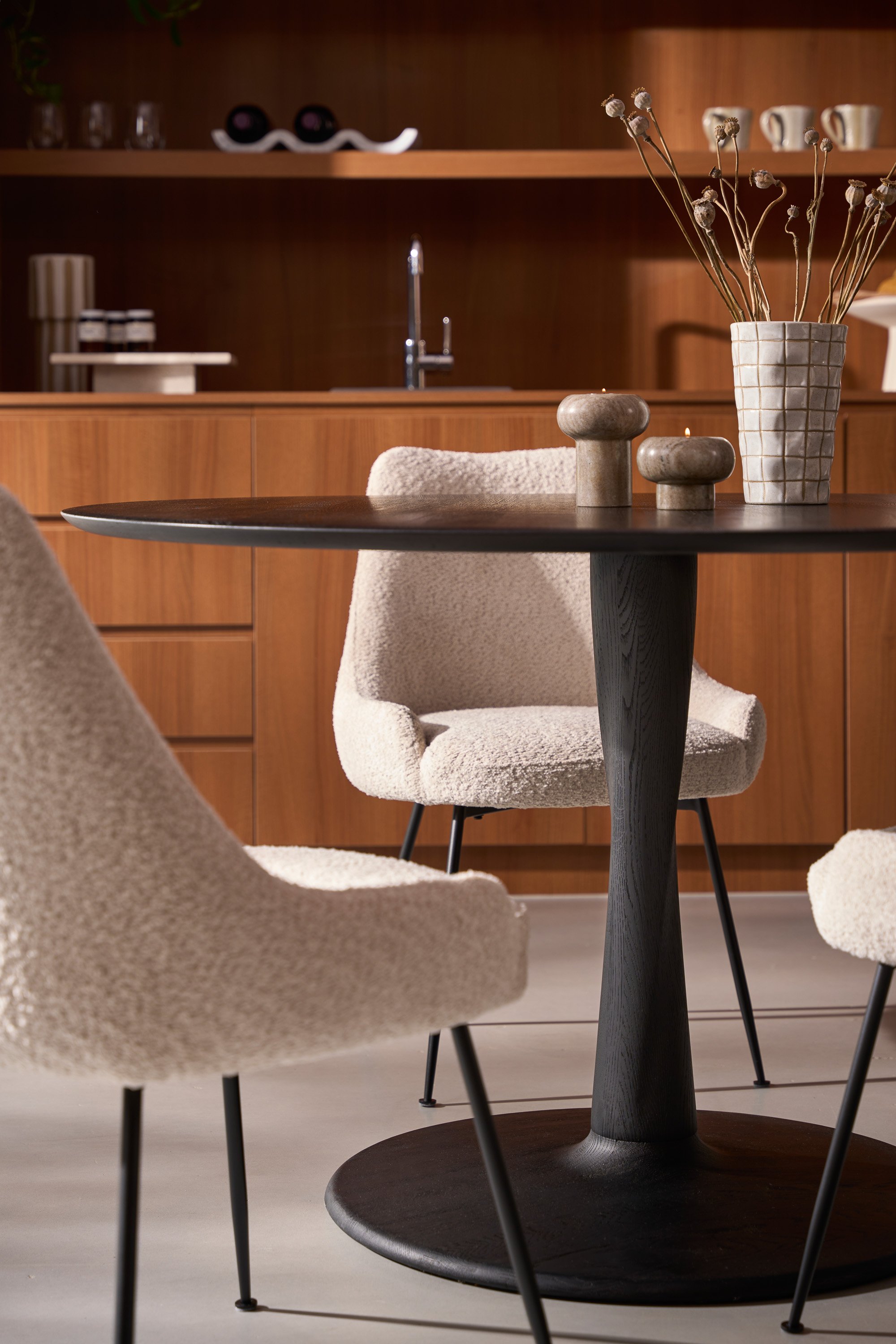 Ethnicraft Oak Torsion Dining Table - Black - 1270mm - Floor Stock