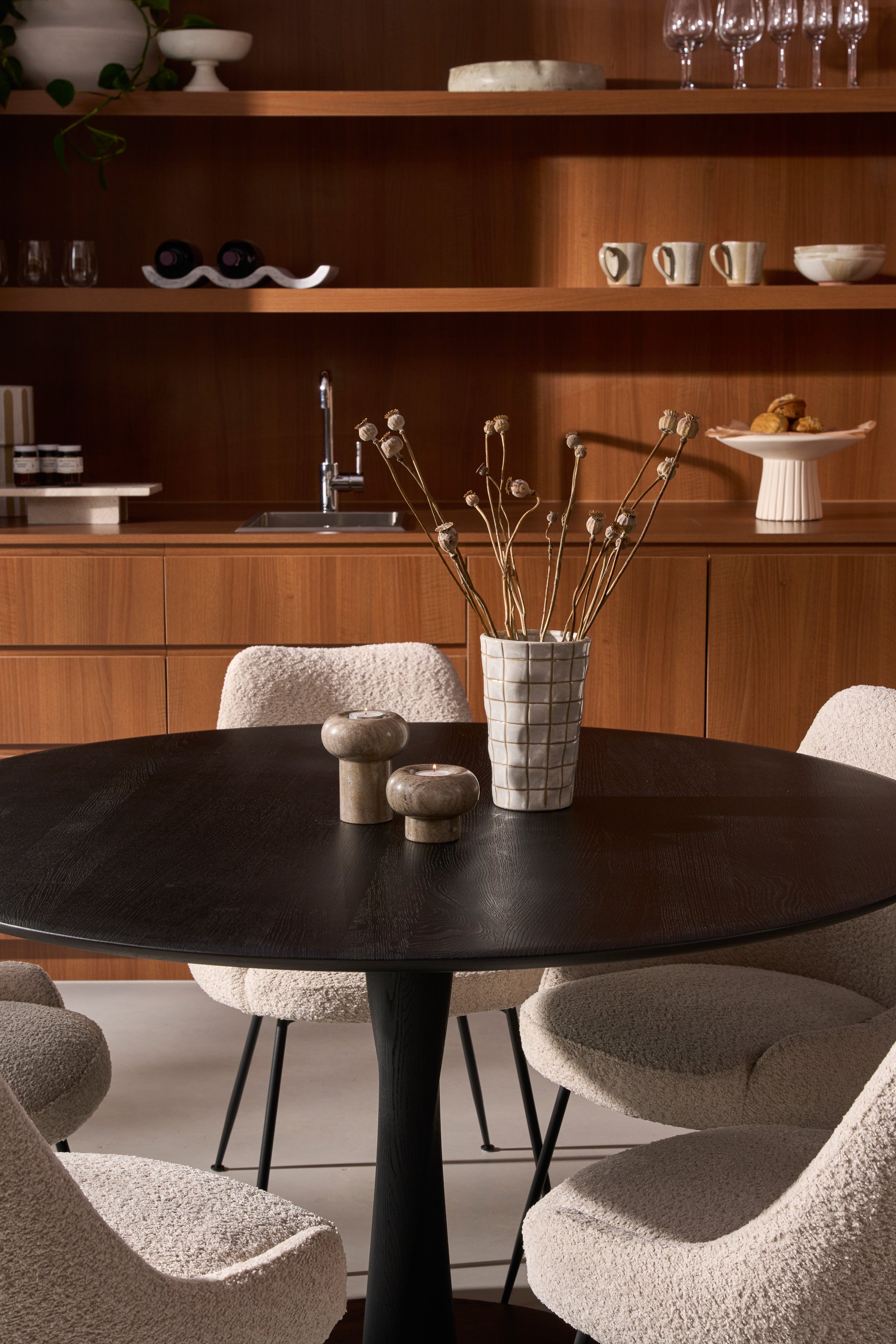 Ethnicraft Oak Torsion Dining Table - Black - 1270mm - Floor Stock