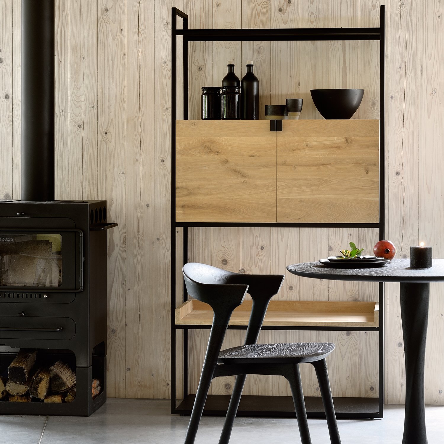 Ethnicraft Oak Torsion Dining Table - Black - 1270mm - Floor Stock