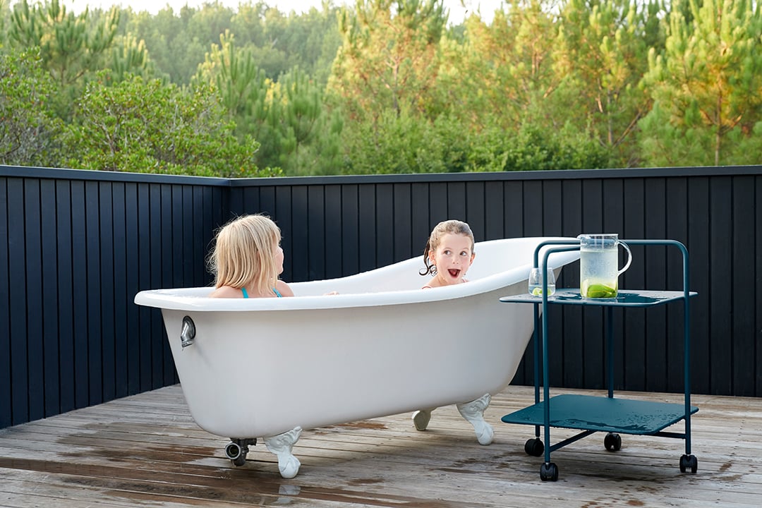 Fermob Alfred Side Table - Acapulco Blue - Floor Stock