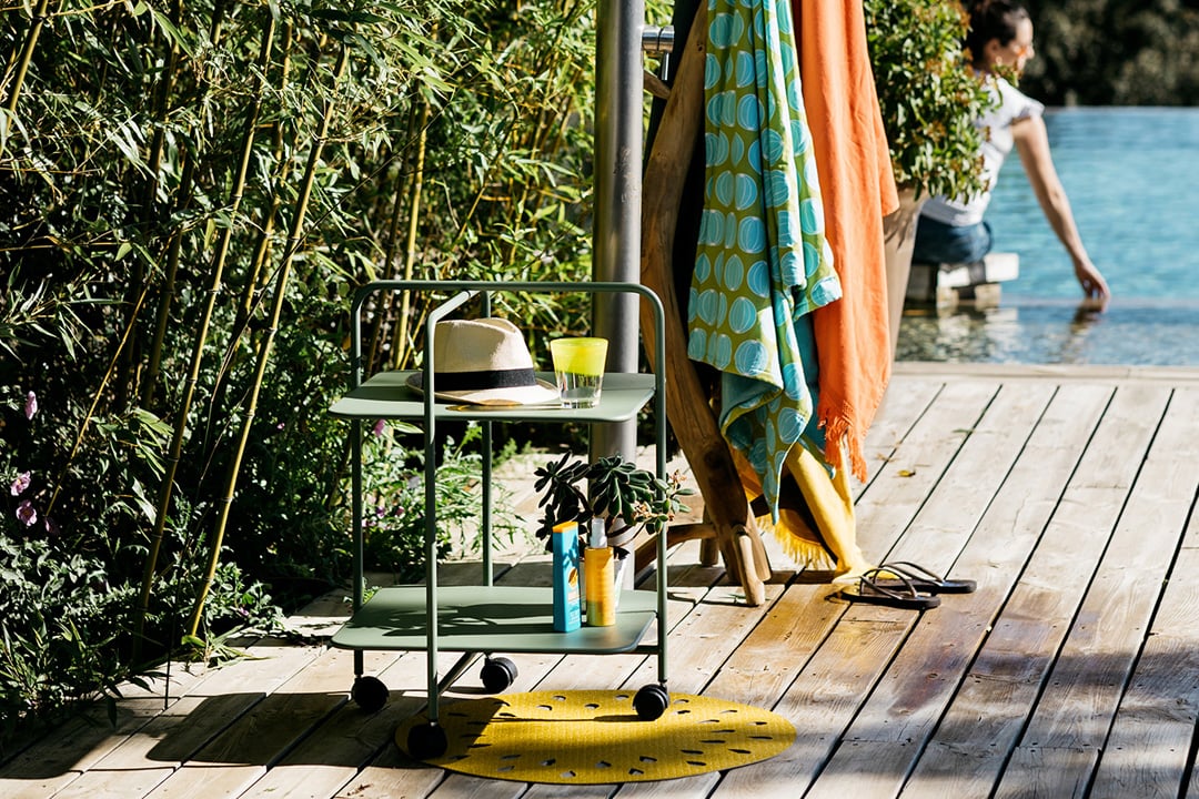 Fermob Alfred Side Table - Acapulco Blue - Floor Stock