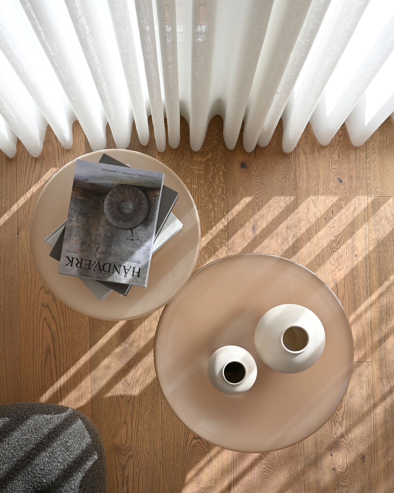 Crown Glass Tall Side Table