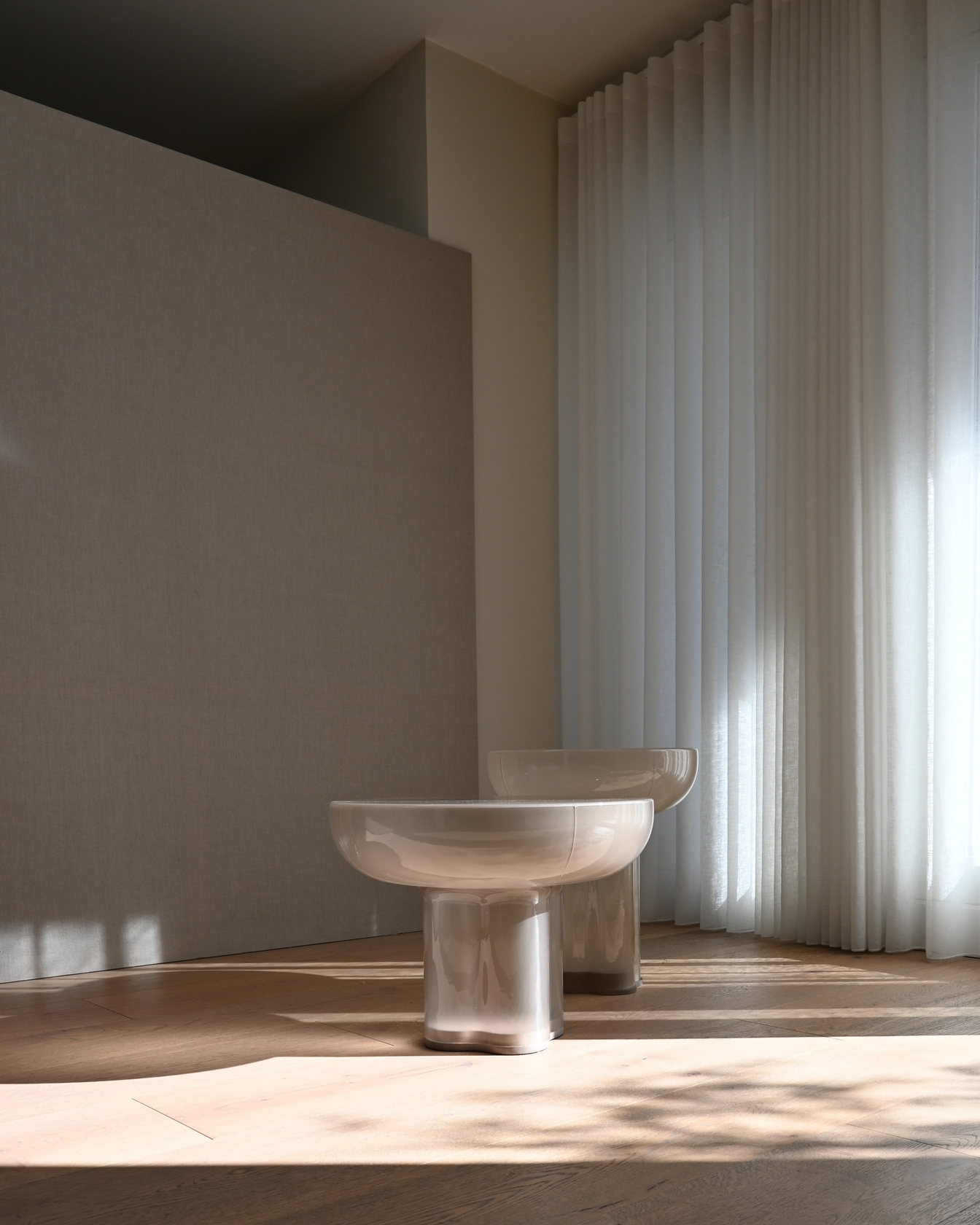 Crown Glass Tall Side Table