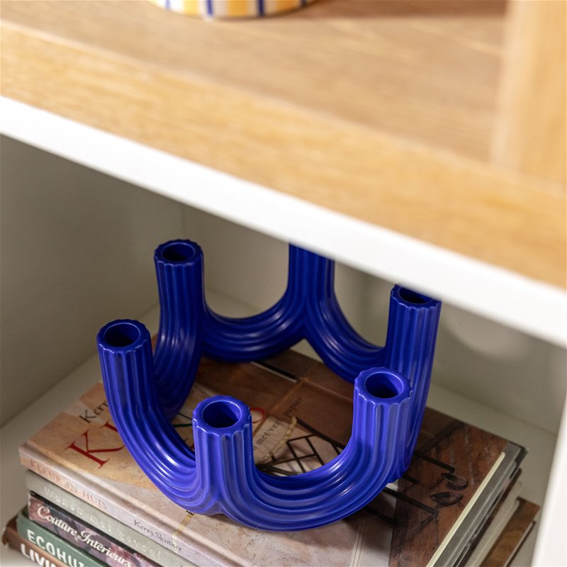 Churros Candle Holder - Blue