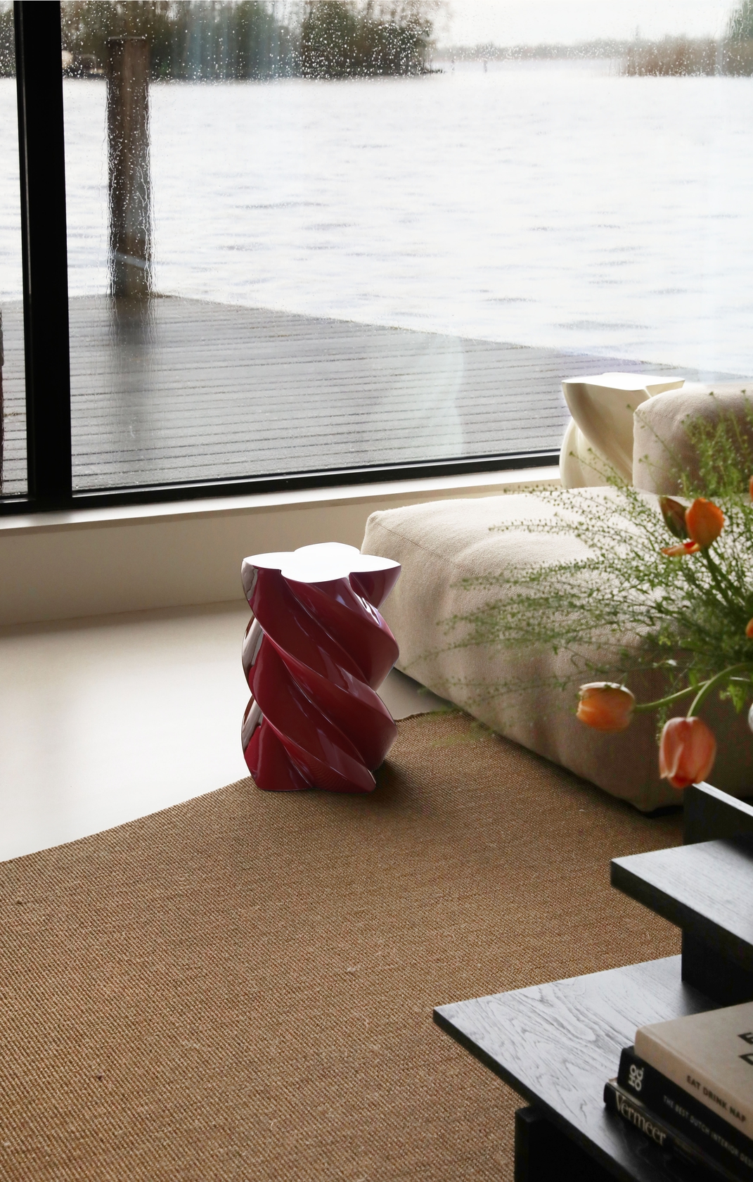 Marshmallow Pillar - Burgundy