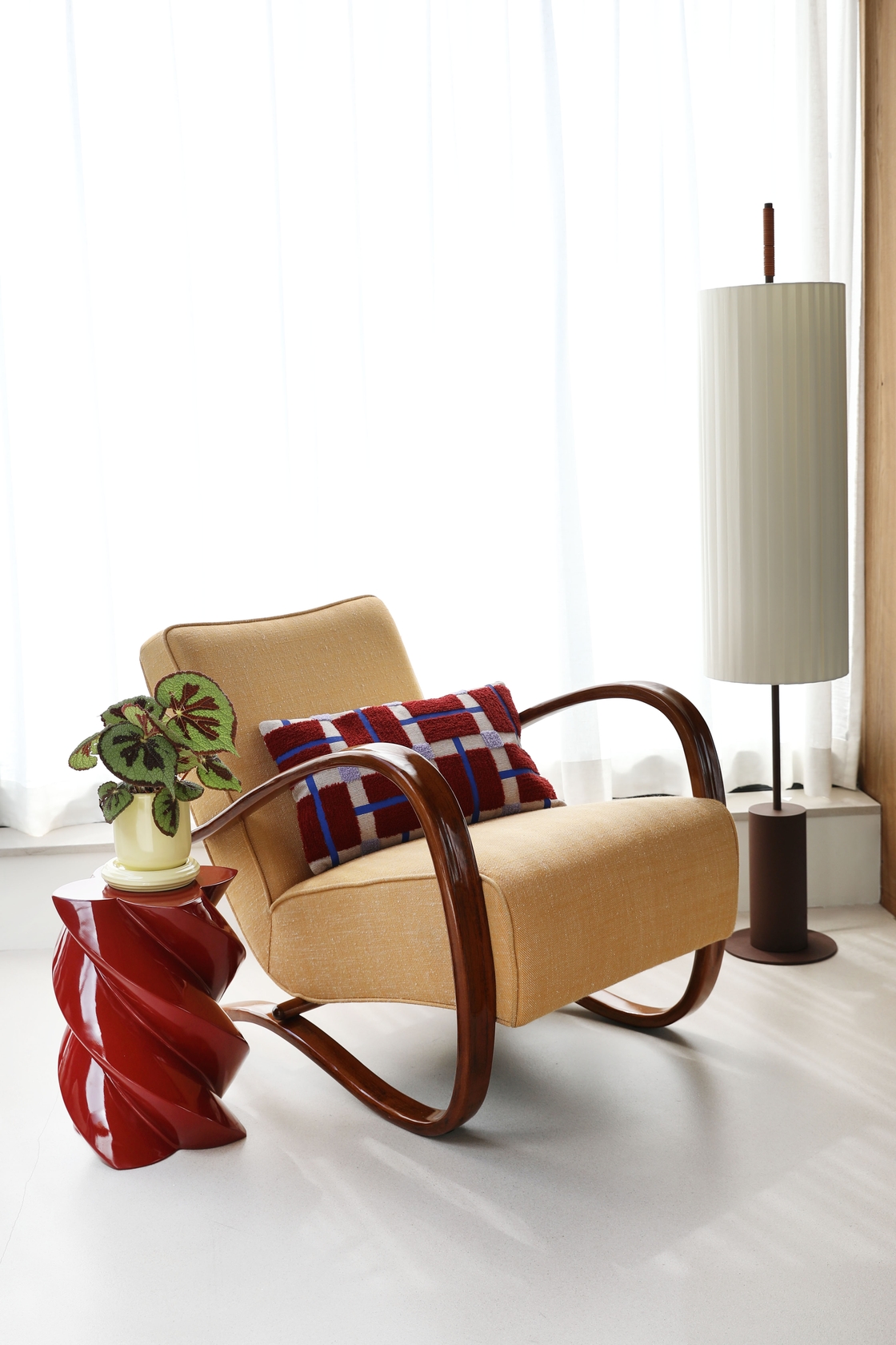 Marshmallow Pillar - Burgundy