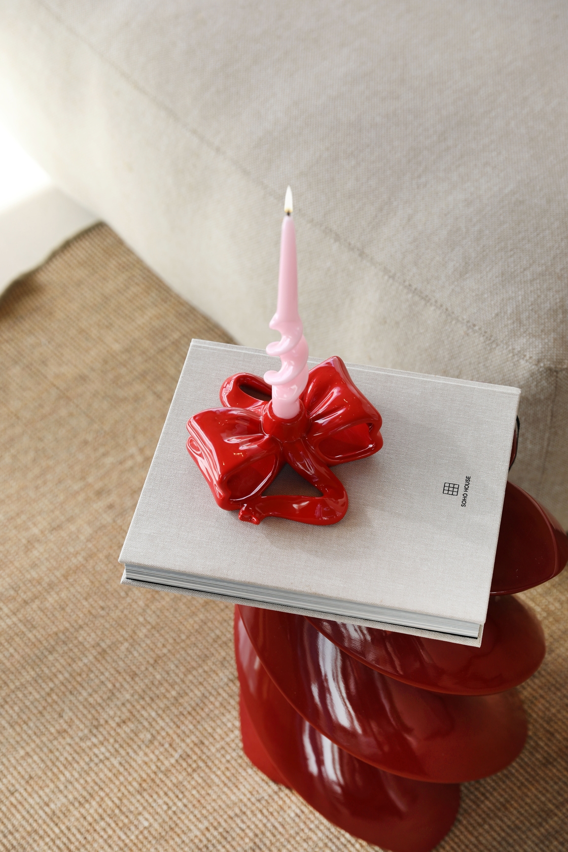 Marshmallow Pillar - Burgundy