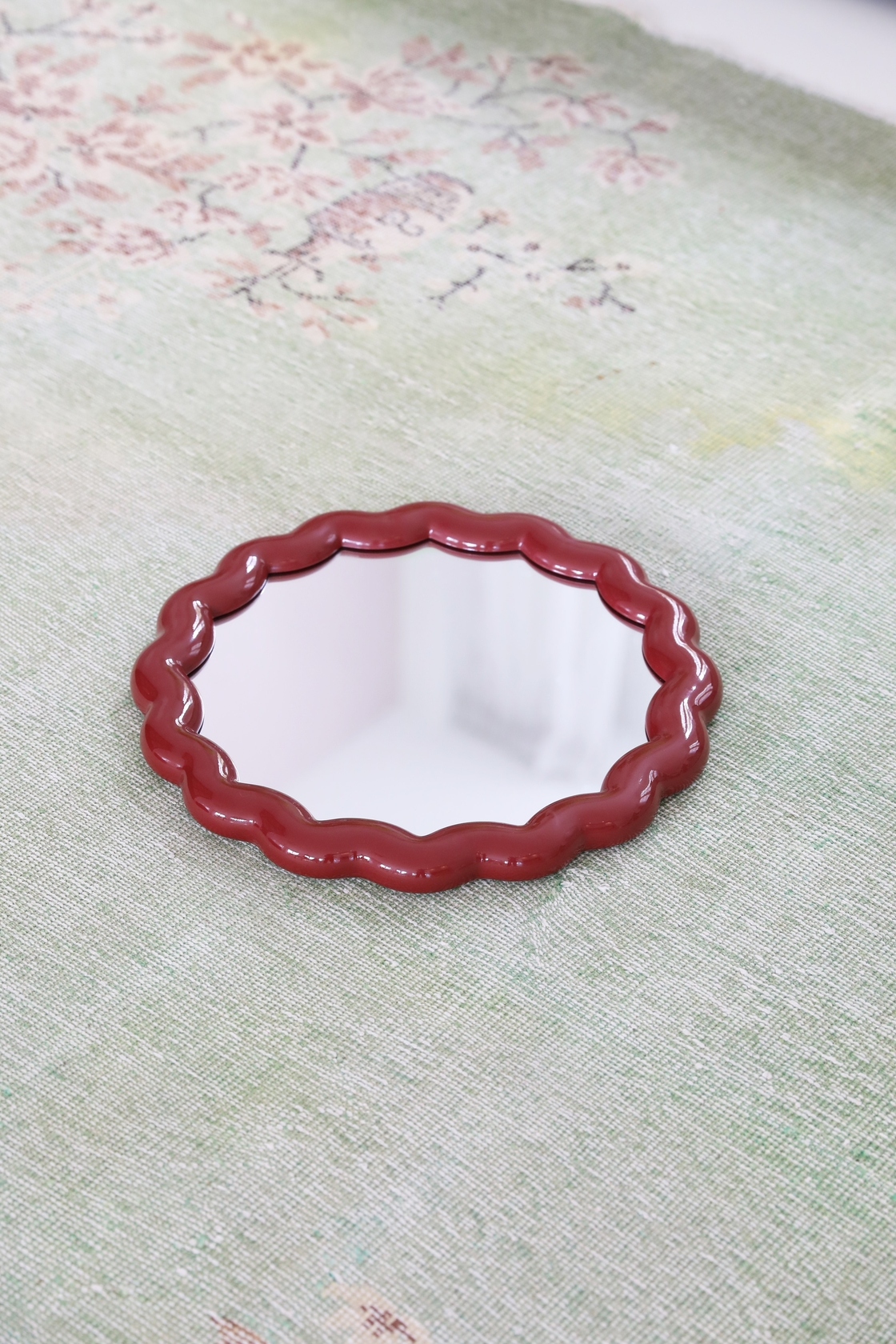 Zigzag Round Mirror