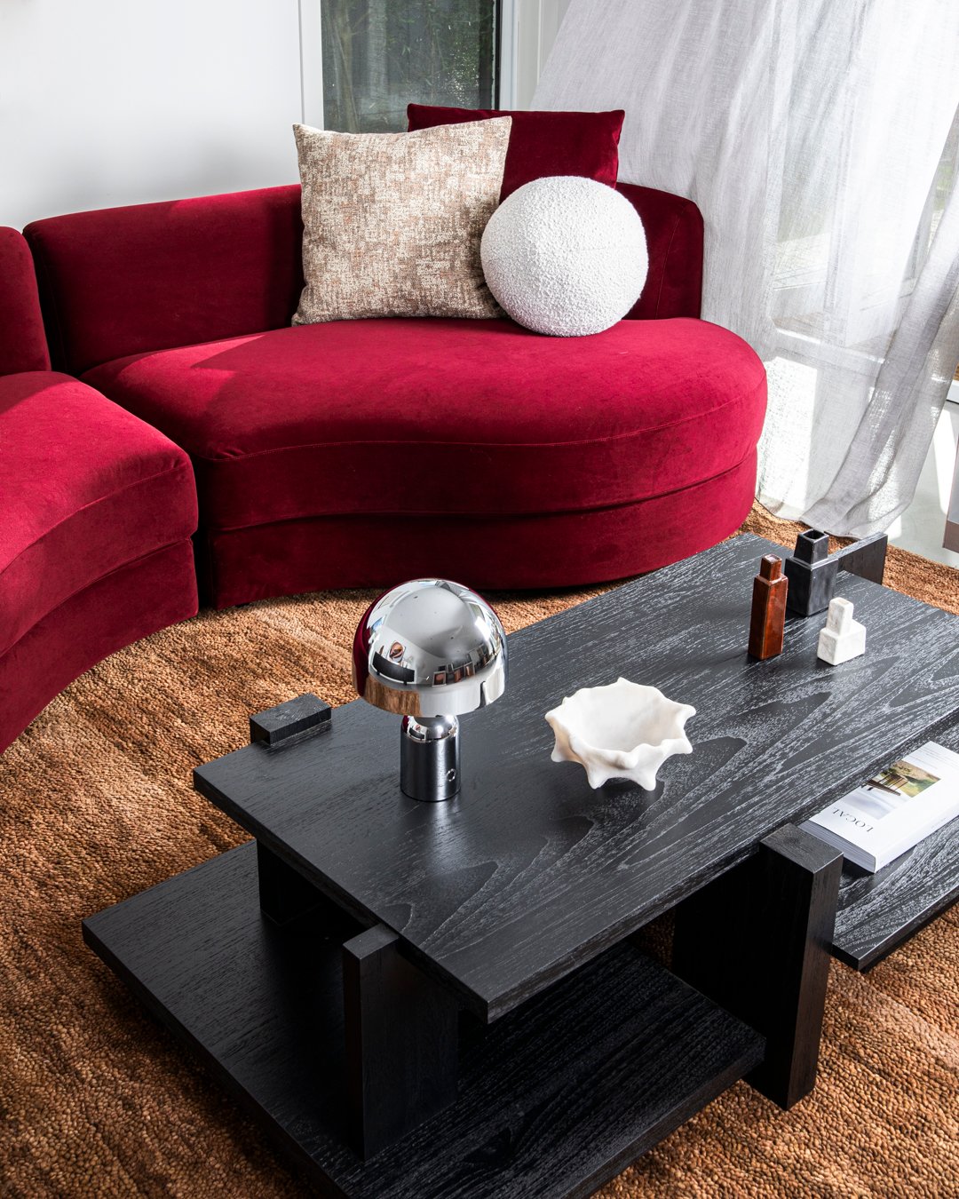 Megan 3 Seater Sofa - Bordeaux - Floor Stock