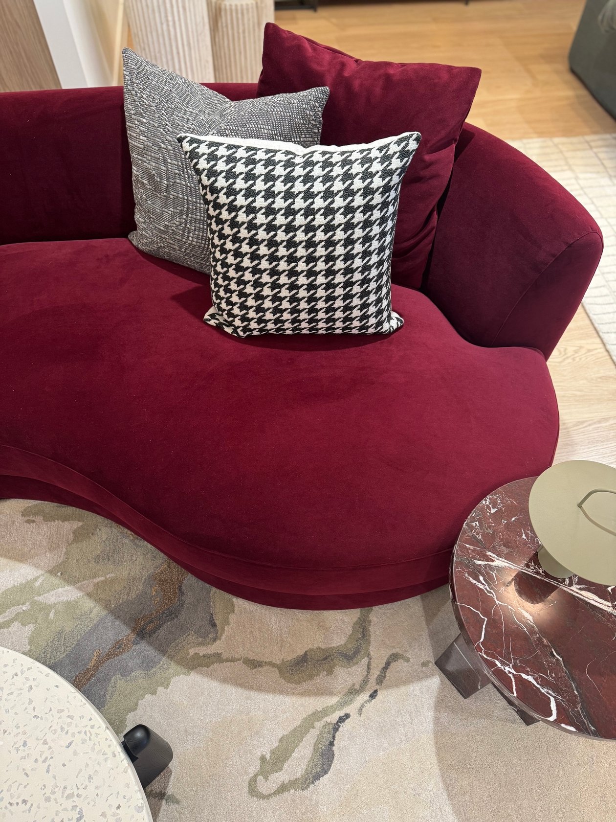 Megan 3 Seater Sofa - Bordeaux - Floor Stock