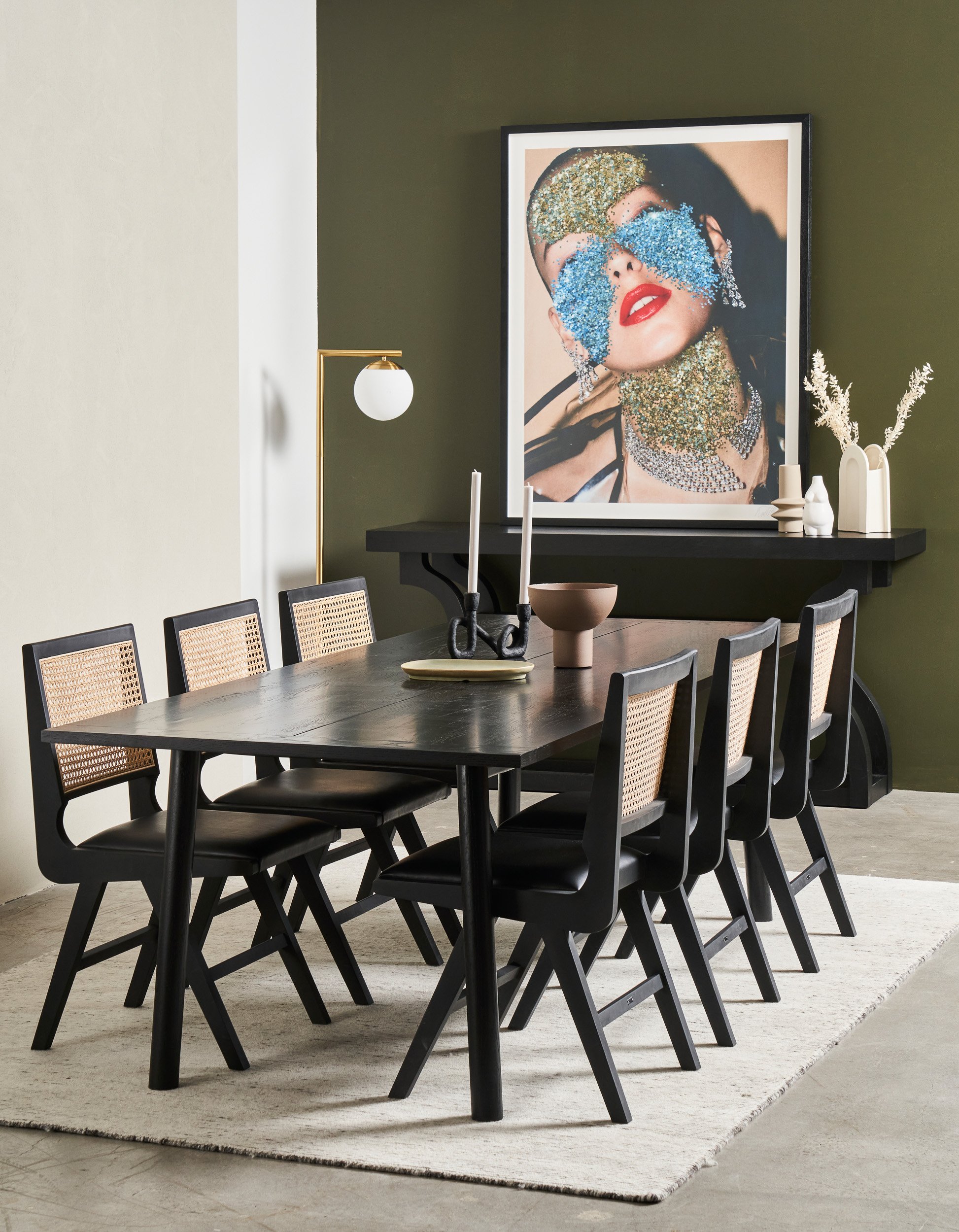 Coco Dining Table - 2400mm - Black - Floor Stock