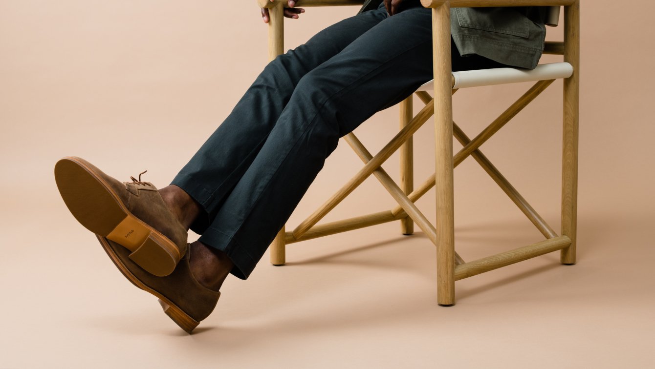 Nisolo Rey Everyday Derby Lug Umber Brown Suede