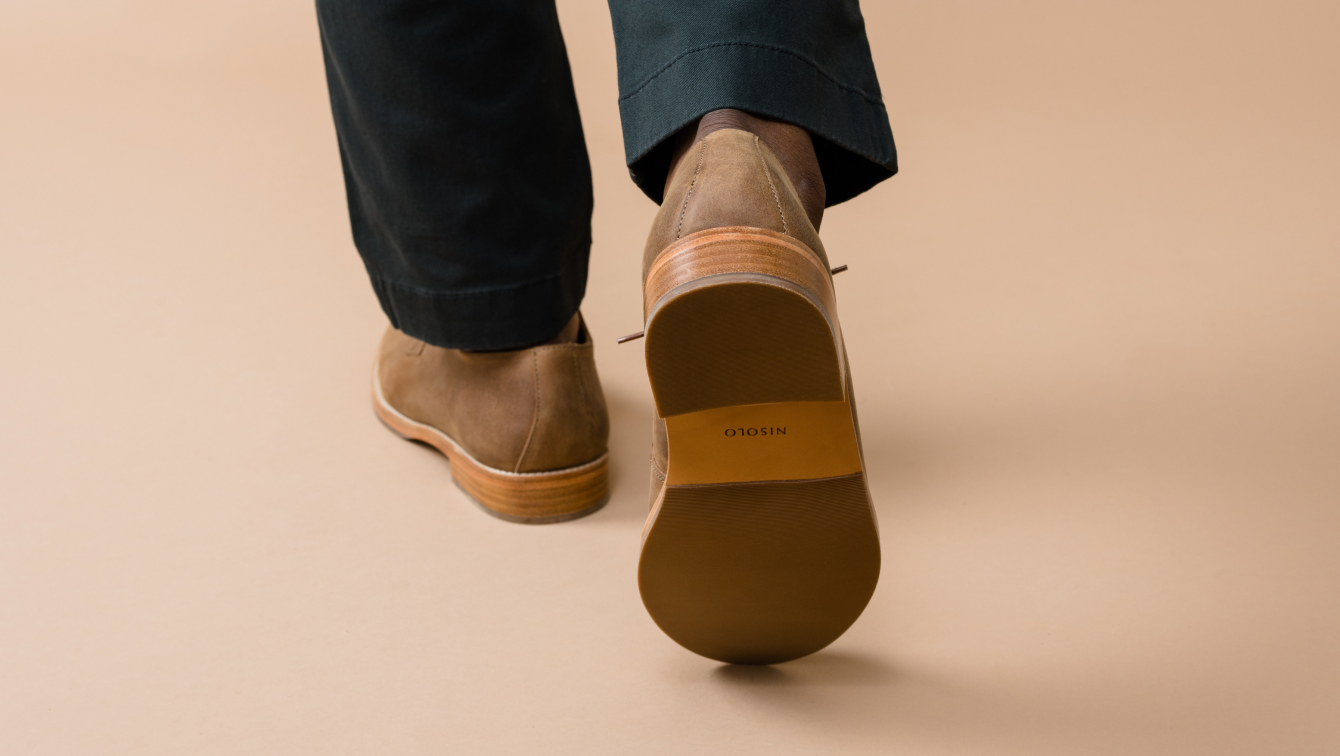 Nisolo Rey Everyday Derby Lug Umber Brown Suede