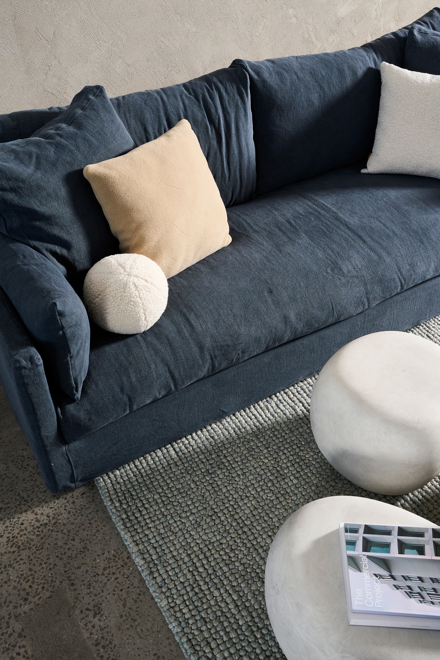 Island 3.5 Seater Sofa - Ivory-Summer 002 - Floor Stock