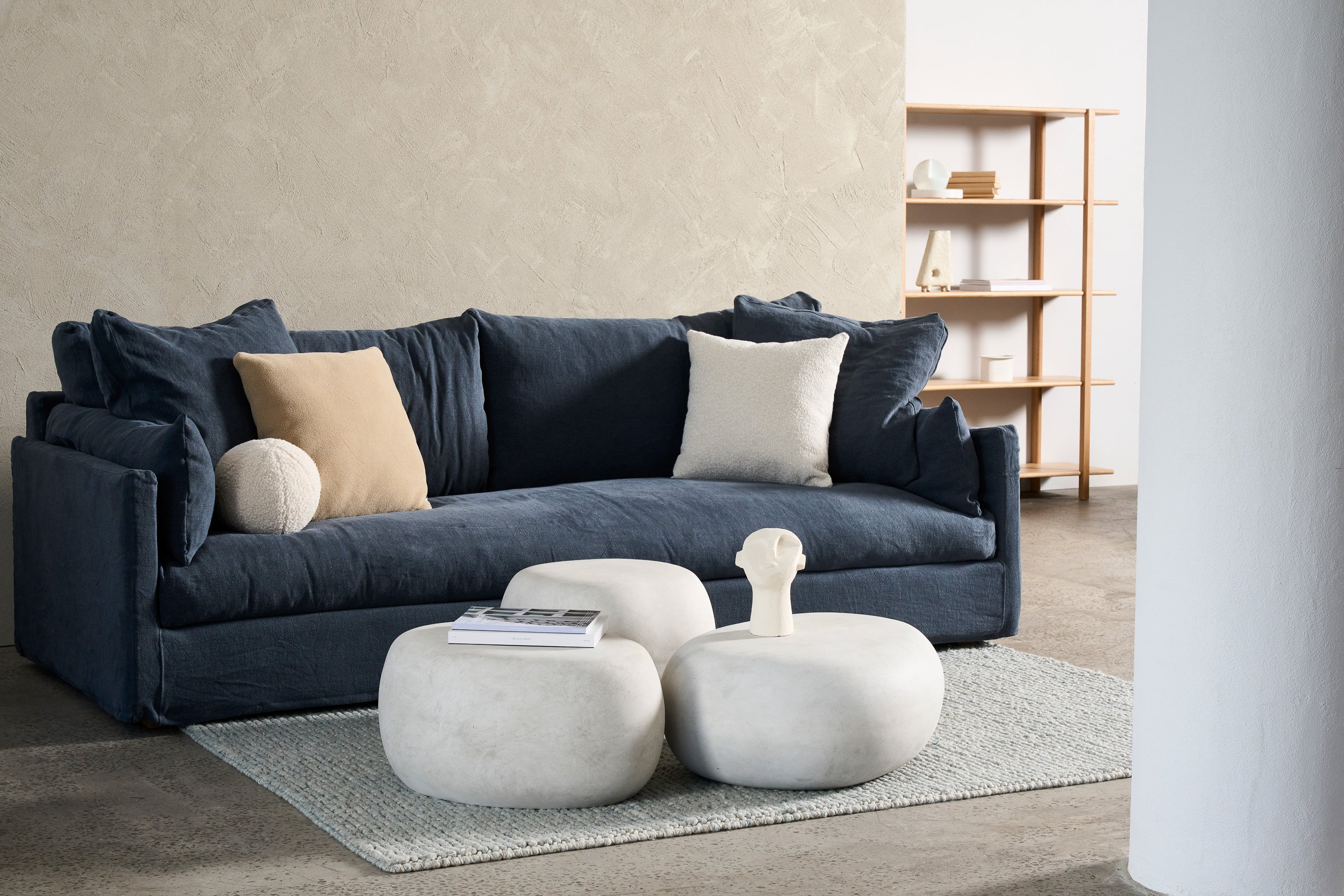 Island 3.5 Seater Sofa - Ivory-Summer 002 - Floor Stock