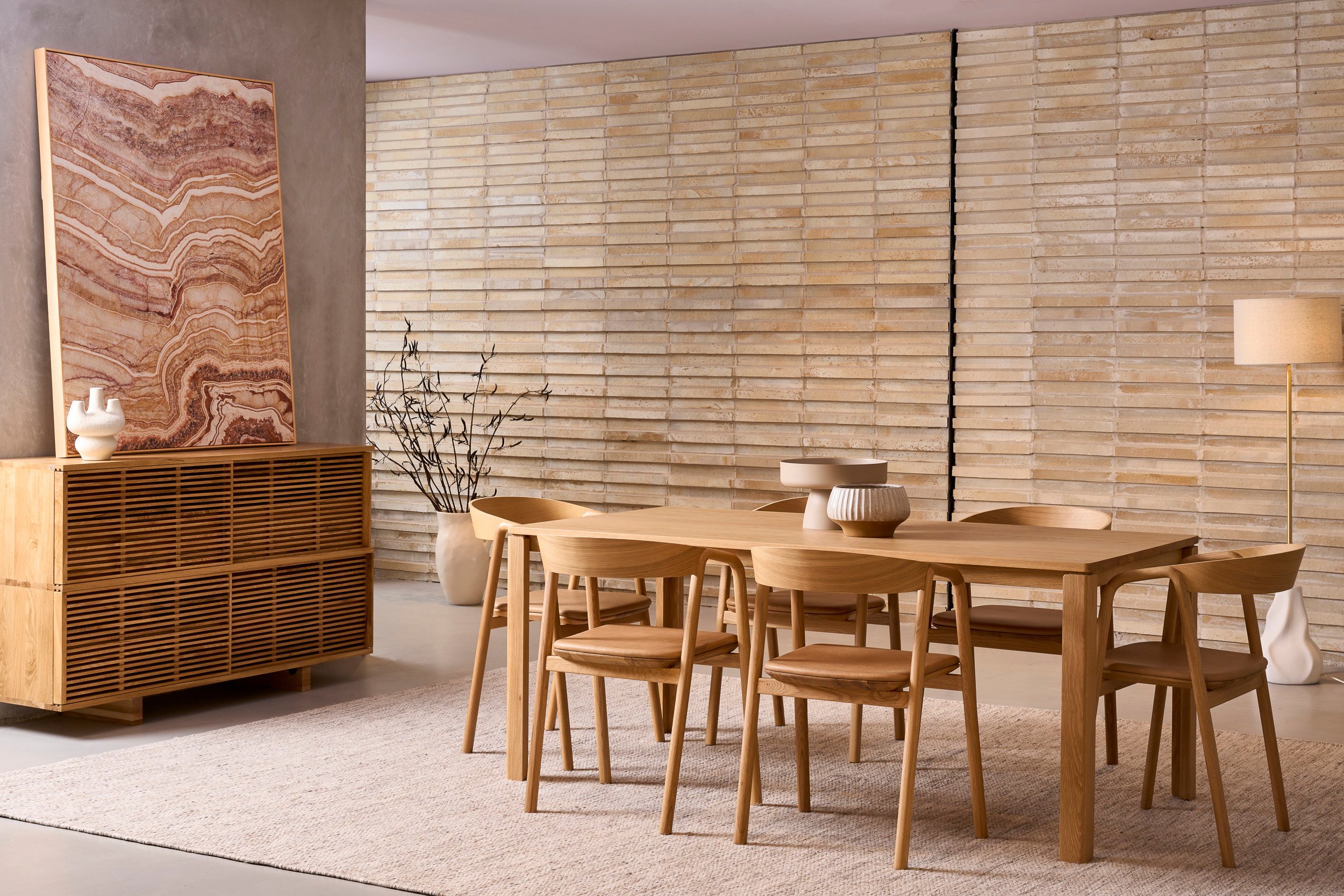 Inlay Dining Chair - Black Oak - Set of 4 - Floor Stock