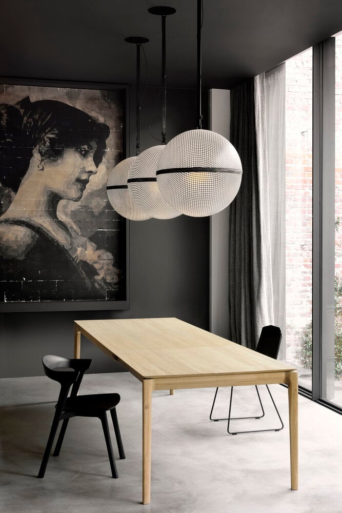 Ethnicraft Oak Bok Extendable Dining Table - 1800-2800mm - Black - Floor Stock