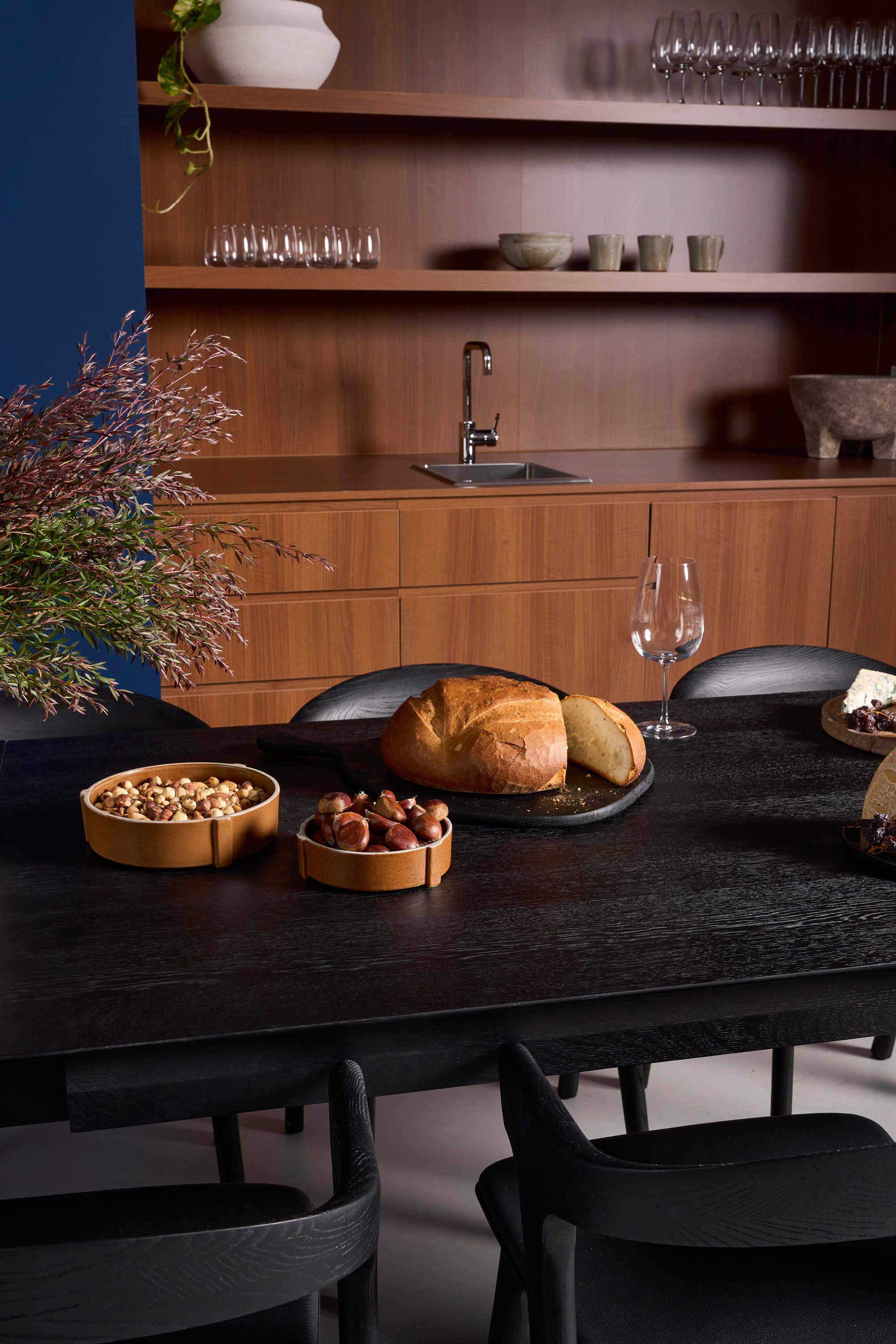 Ethnicraft Oak Bok Extendable Dining Table - 1800-2800mm - Black - Floor Stock