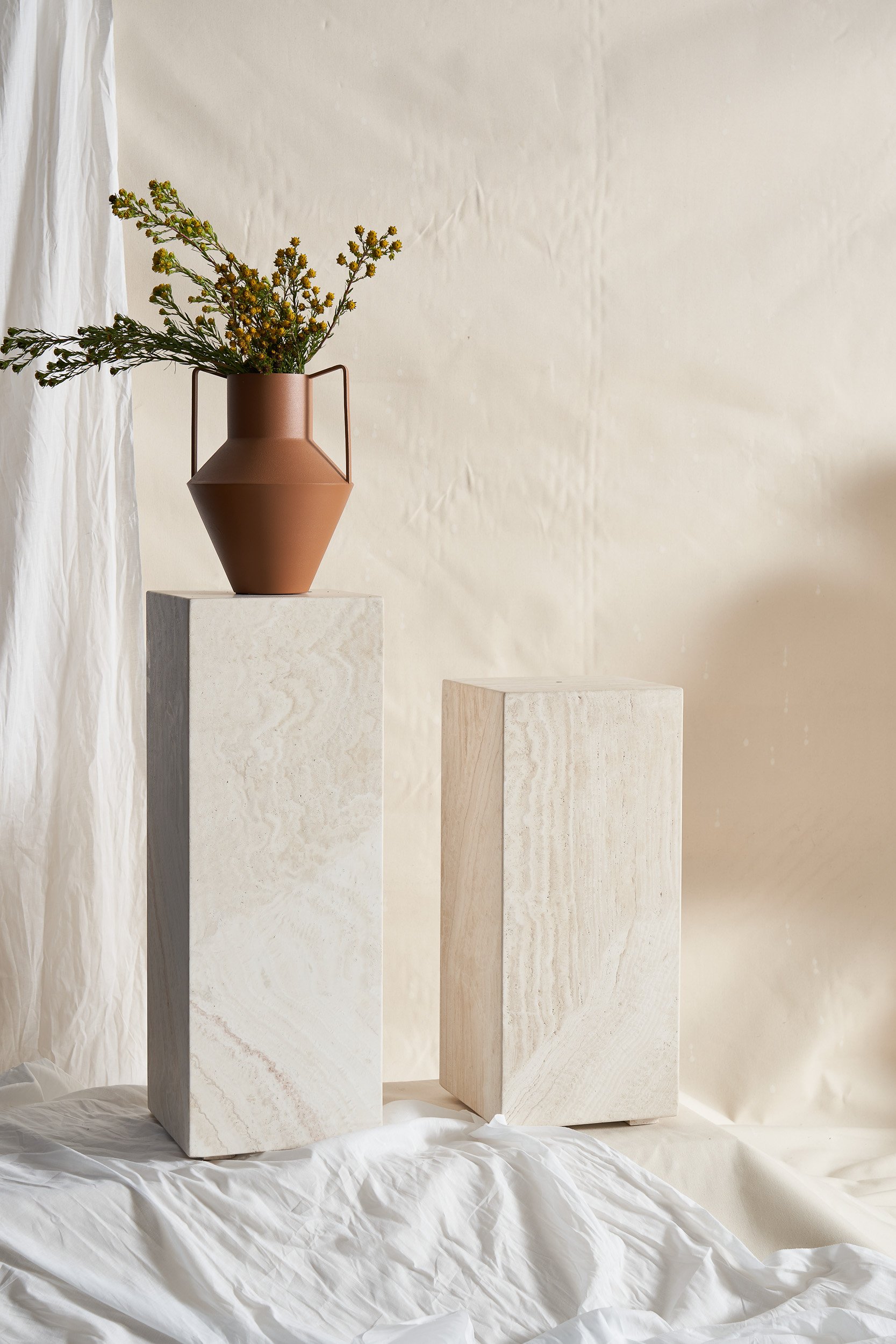 Cube Pedestal - Low - Ice Jade - Floor Stock