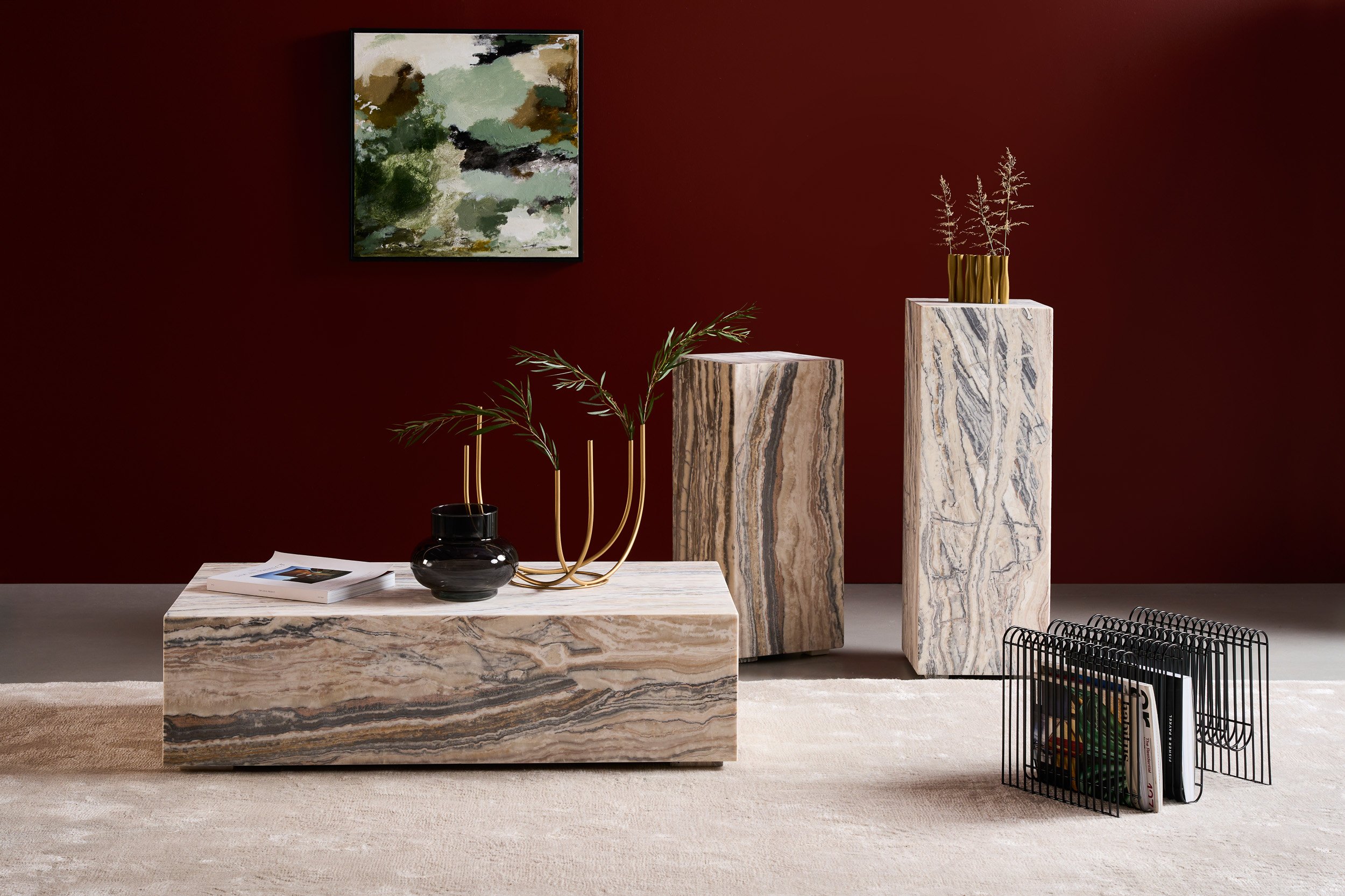 Cube Pedestal - Tall - Ice Jade - Floor Stock