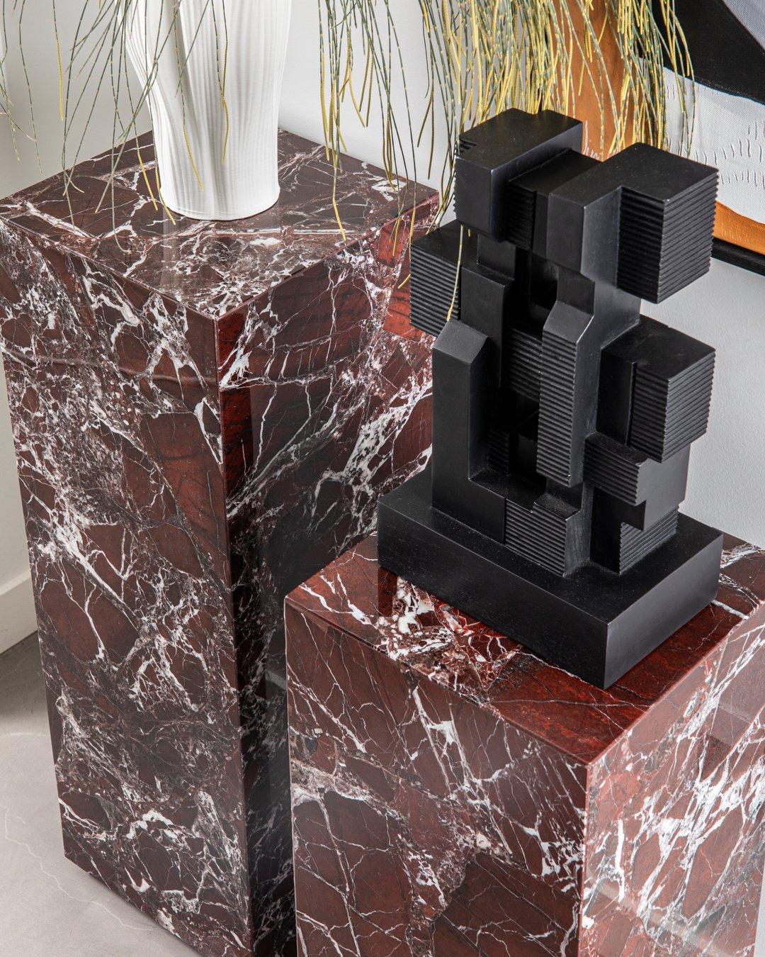 Cube Pedestal - Tall - Ice Jade - Floor Stock