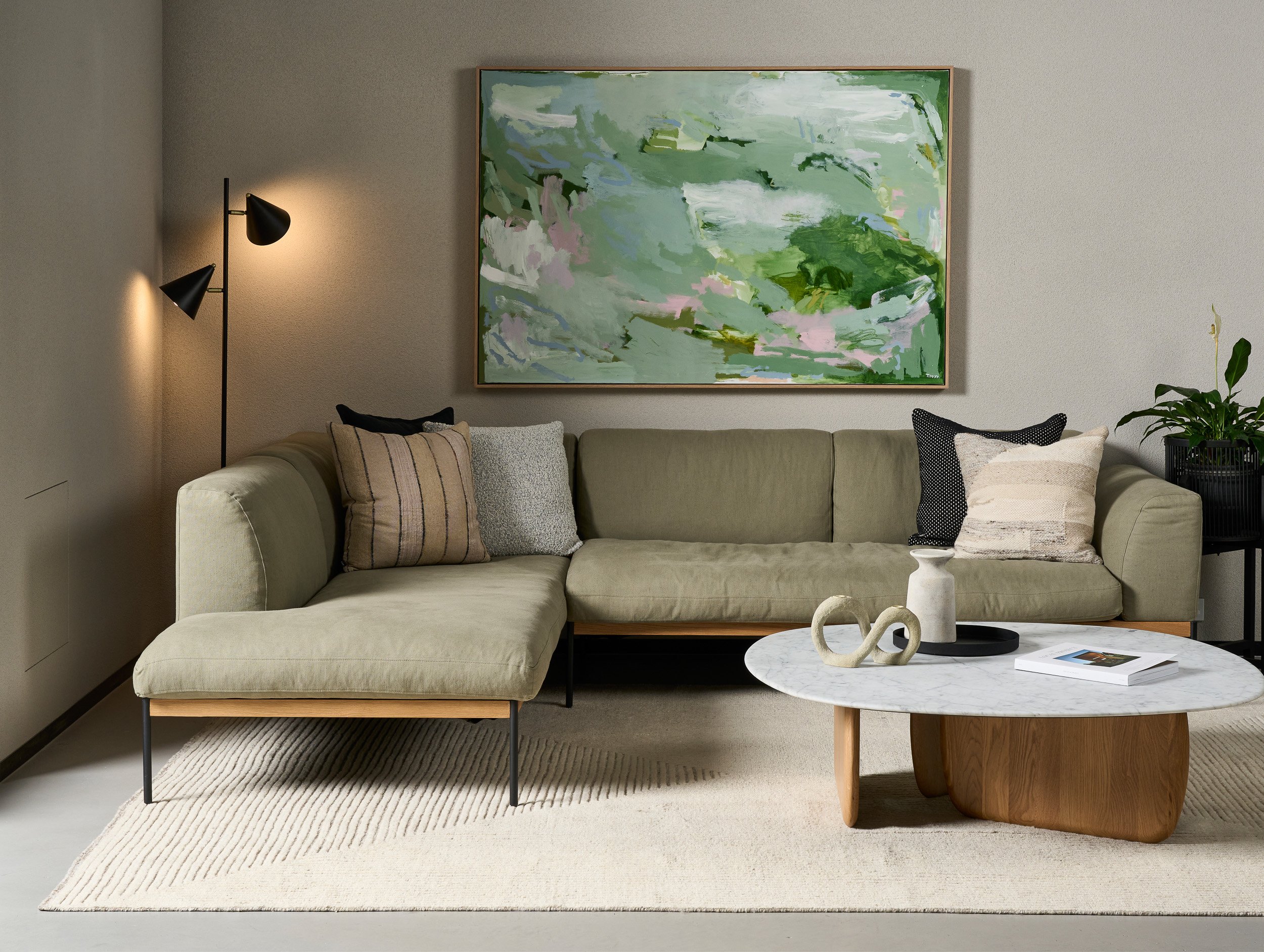 Eden Marble Coffee Table - 1200mm - Bianco Carrara Marble - Light Oak - Floor Stock