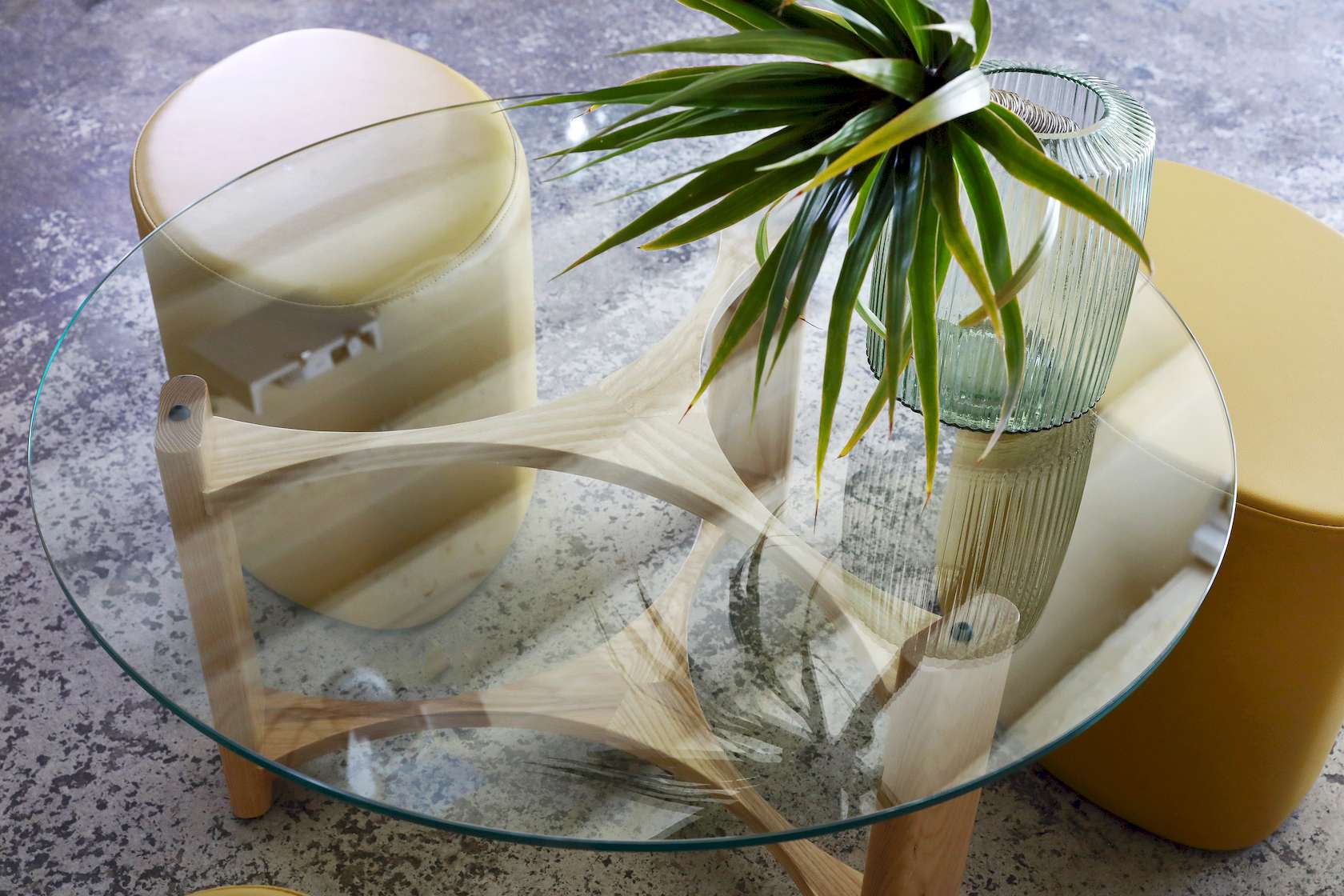 Rondo Coffee Table - Clear Ash - Floor Stock