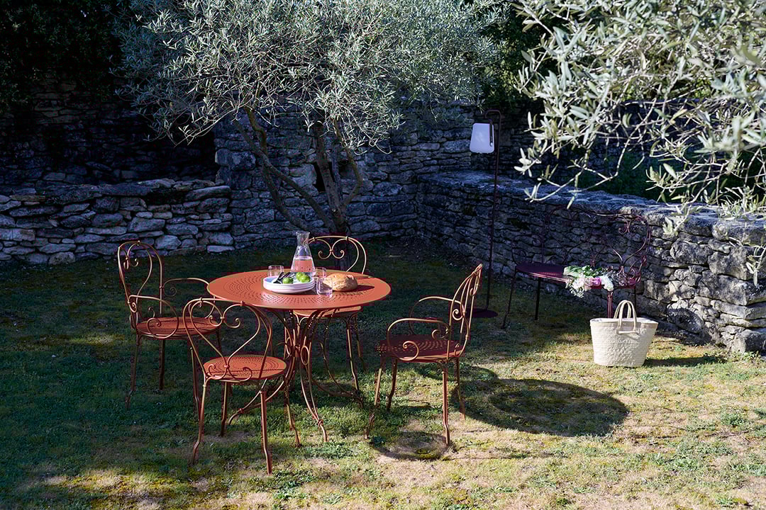 Fermob 1900 Arm Chair - Acapulco Blue - Floor Stock