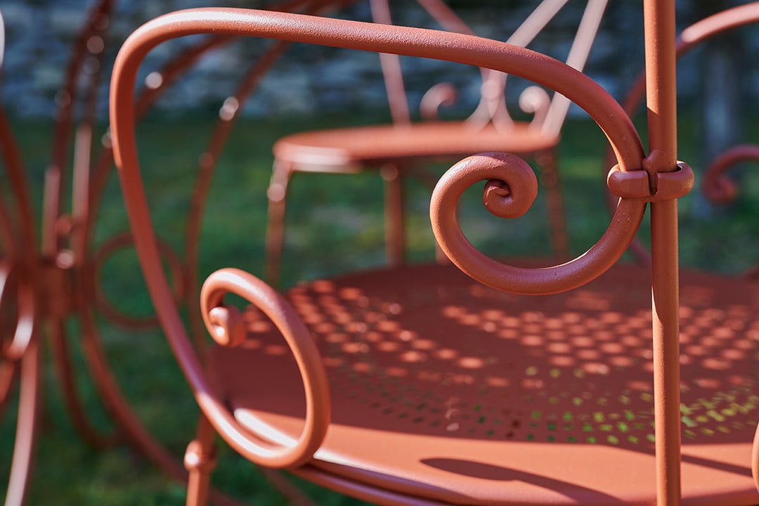 Fermob 1900 Arm Chair - Acapulco Blue - Floor Stock