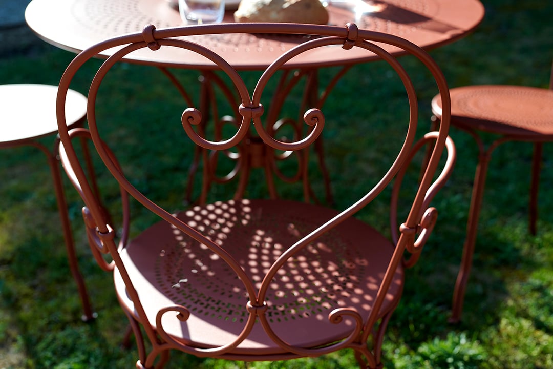 Fermob 1900 Arm Chair - Acapulco Blue - Floor Stock