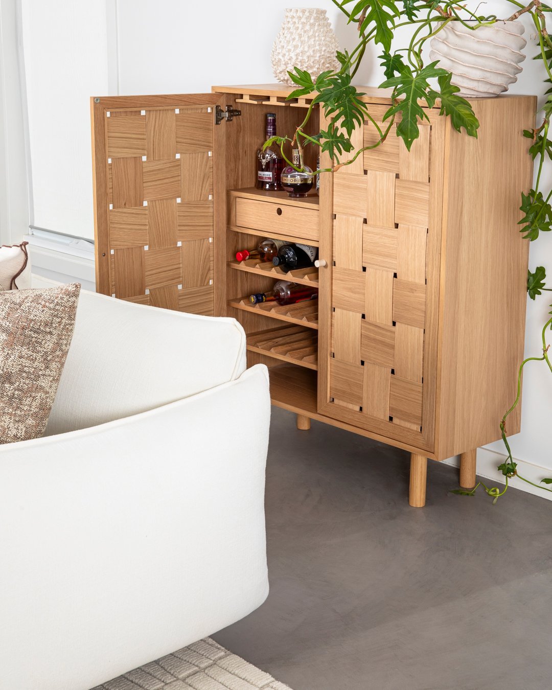 Eva 3 Seater Sofa - Wade Pearl White - Floor Stock