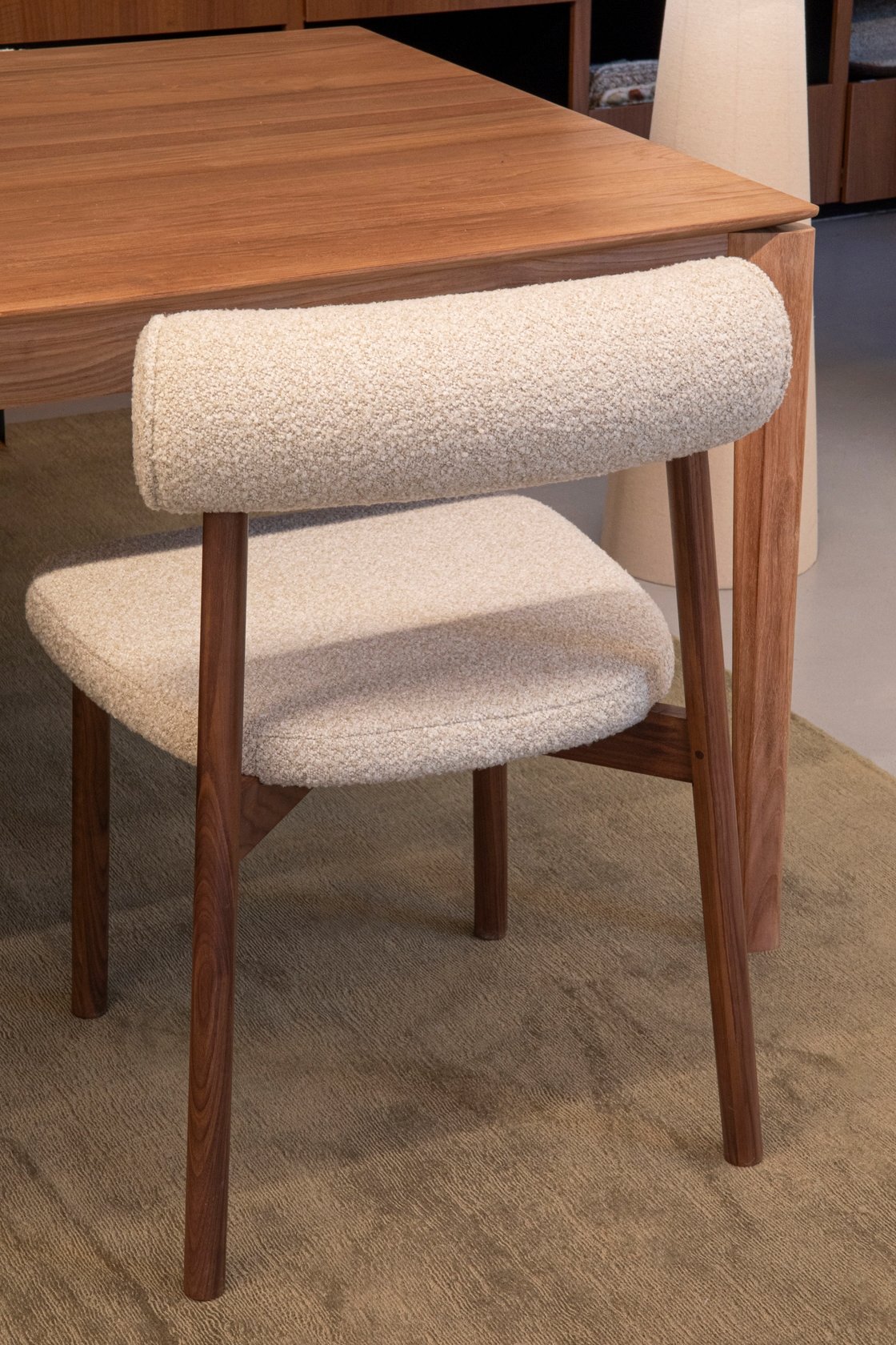 Orsen Dining Chair - Cream Boucle - White Oak - Set of 6 - Floor Stock