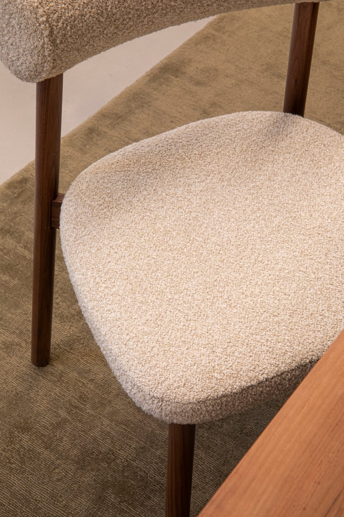 Orsen Dining Chair - Cream Boucle - White Oak - Set of 6 - Floor Stock