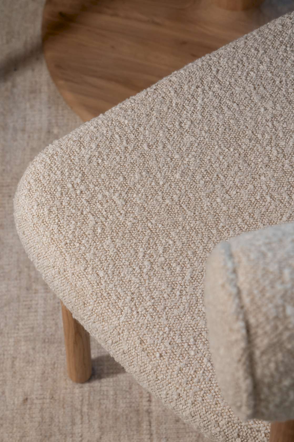 Orsen Dining Chair - Cream Boucle - White Oak - Set of 6 - Floor Stock