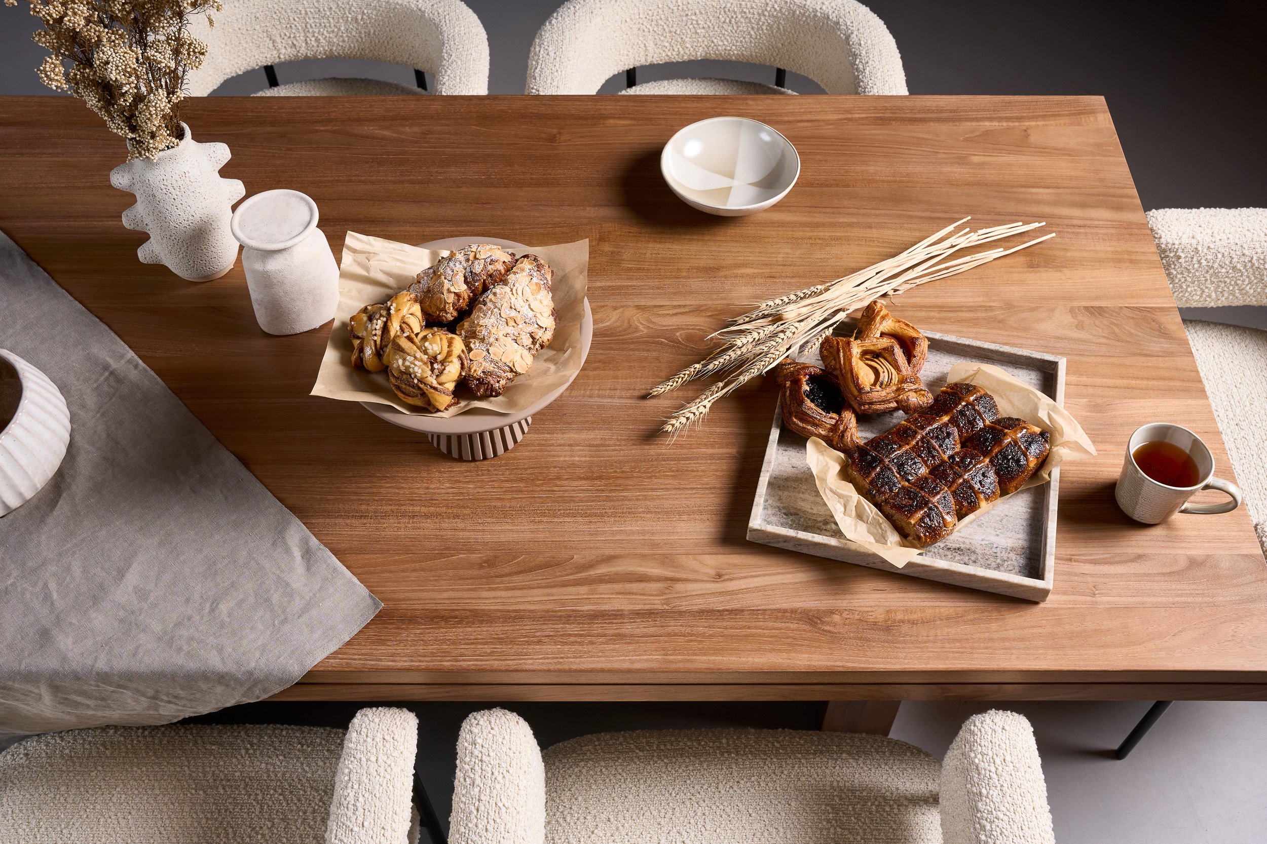 Aria Arm Chair - Mocha - Set of 8 - Floor Stock